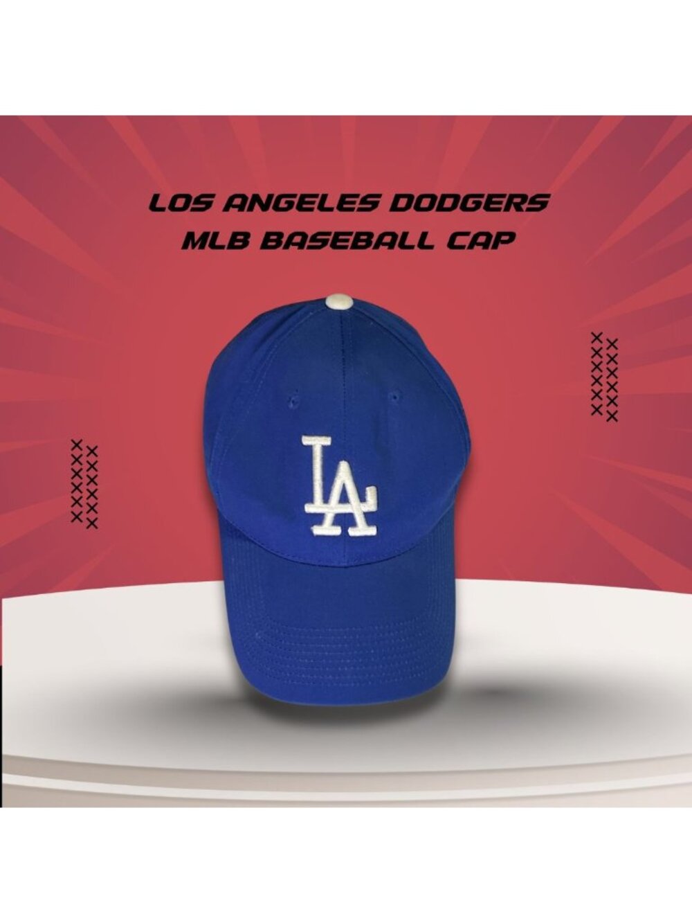 Los Angeles Dodgers MLB Adjustable Baseball Cap - Blue With White Logo